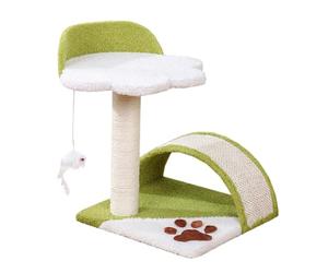 Tour de grattage pour chat Sisal - Cat Plays Post, Cat Scratch Board | Pole griffoir en sisal avec jouet suspendu, colonne d'arbre, support d'arbre à chat, toilettes et plateformes