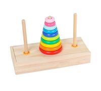 Tour de Hanoi, Puzzles de Teaser Cerveau en Bois des Enfants en Bois, Tower Raid-en-Ciel, Blocs pensée logique éducation précoce pour Plus 3 Ans Gift