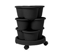 Tour de jardin - Tour de verticale empilable - Accessoire de jardin avec roues amovibles et supports à étages - Pour l'intérieur, le balcon et l'extérieur