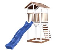 Tour de jeu en bois avec toboggan bleu TU
