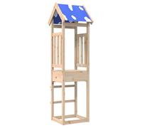 Tour de jeu en bois - vidaXL - Bois de pin massif - Marron - 52.5x46.5x208 cm - Toboggans et balançoires