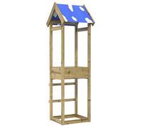 Tour de jeu en bois - vidaXL - Marron - Bois solide imprégné - 52,5 x 46,5 x 195 cm - Balançoire - Toboggan