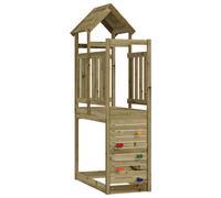 vidaXL Tour de jeu Marron 53 x 110,5 x 214 cm Bois solide imprégné