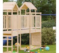 vidaXL Tour de jeu Marron 53 x 110,5 x 214 cm Bois solide imprégné