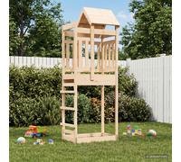 Tour de jeu Marron Jeu en plein air Terrain dans jardin Maison simple vidaXL vid