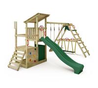 Tour de jeux bois FATMOOSE FruityForest Fun XXL avec SurfSwing et toboggan 220 cm vert - 10 ans de garantie*