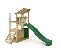 Tour de jeux bois FATMOOSE FruityForest Fun XXL avec toboggan 220 cm vert et bac à sable - 10 ans de garantie*