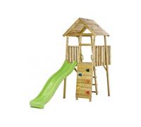 Kangui – Tour de jeux en bois – Wiki – Toboggan, mur d'escalade, cabane, échelle – Marron G