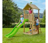 TP Toys Aire de Jeux en Bois Skywood - Tour 270 cm avec Toboggan 2,2 m, Bac à Sable et Échelle - Structure Modulable - Dès 3 Ans - Bois Traité Autoclave - Pour Jardin