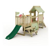 Tour de jeux WICKEY My First Playground 1 pour tout-petits avec toboggan 120 cm vert et table de pique-nique - 10 ans de garantie*