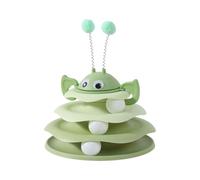Tour De Jouet Interactive À 3 Niveaux Pour Chat Avec Abeille Qui Tourne Et Balle Roulante, Jouet D'activité Autonome Pour Chats Et Chatons, Trois Niveaux Pour Chasser L'exercice Au Bâton | Divertissem