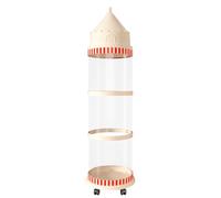 Tour de jouets transparente, support de collection de poupées, pare-poussière avec fermeture à glissière, support de rangement vertical peu encombrant, présentoir en peluche de style princesse, rangem