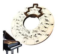 Tour de la roue Fifths - Outils en bois pour accords musicaux - Élargir la roue d'accords est votre clé pour débloquer celle de la théorie musicale. Apprenez votre propre