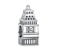Tour De L'Horloge De Londres Big Ben Charm De Voyage Pour Femmes Et Adolescents En Argent Sterling .925 Compatible Avec Bracelet Européen