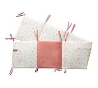 Tour de lit adaptable - DOMIVA - Happy - Motif plume coloré - 30x180 cm - Rouge