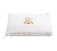 Tour de lit adaptable - SAUTHON - SUNLIGHT - 100 % Coton - Écru motif arc-en-ciel