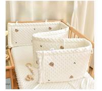 Tour De Lit Bb,Douce Tour De Lit Respirant,Lavable Protection Barreaux Lit Bb pour La Scurit De Bb,140x28cm Blanc TOUR DE LIT BEBE