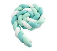 Tour de lit bébé 3 tissages serpent tressé, pare-choc velours, protection lit nouveau-né - 3m