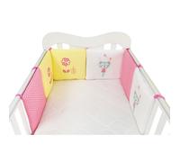 Tour de lit bébé - 6 pièces 30x30cm - coton mélangé - Chaton rose TOUR DE LIT BEBE TOUR DE LIT BEBE