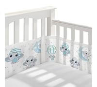 Tour de lit Bébé Cabane, Tours de Lit en Maille Respirant, Contour de Lit Bébé Respirant, Doublure en Maille 4 Côtés, Contour de Lit pour Bébé avec Circulation de l'air Doublure en Maille