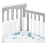 Tour de lit Bébé Cabane, Tours de Lit en Maille Respirant, Contour de Lit Bébé Respirant, Doublure en Maille 4 Côtés, Contour de Lit pour Bébé avec Circulation de l'air Doublure en Maille