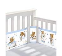 Tour de lit Bébé Cabane, Tours de Lit en Maille Respirant, Contour de Lit Bébé Respirant, Doublure en Maille 4 Côtés, Contour de Lit pour Bébé avec Circulation de l'air Doublure en Maille