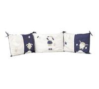 Tour de lit bébé déhoussable - SAUTHON - Merlin - Blanc - Coton - 180x40cm