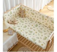 Tour de lit bébé - Double face coton et velours antidérapant - Pour bébé enfant - 140x28cm - Motif Ours amateur de miel
