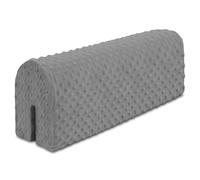 Tour de lit bébé Respirant 120 cm - Contour de Lits pour Tout-Petits Protege Enfant barreaux ou Barriere Bebe Tours Mousse Berceau Protection Minky Gris