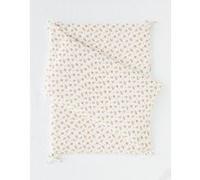 Tour de lit léopard en mousseline de coton, écru/terracotta