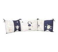 Tour de lit bébé déhoussable - SAUTHON - Merlin - Blanc - Coton - 180x40cm