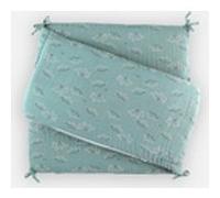 Tour de lit respirant en mousseline BIO, vert