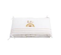 Tour de lit bébé en coton blanc - SAUTHON - Sunlight - 200x40cm - Chaleureux - Douillet - Décoration