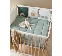 Tour de lit / tour de parc modulable Bio Collection LOVELY NATURE ivoire / multicolore 180X30