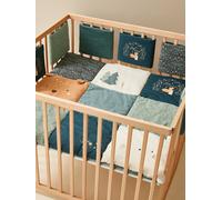 Tour de lit / tour de parc pare-chocs BROCÉLIANDE vert imprimé TU