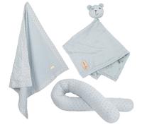 ROBA Coffret Bébé Lil Planet - 3 PCS - 1 Coussin Traversin + 1 Couverture + 1 Doudou - Cadeau de Naissance - Bleu Clair bleu TU