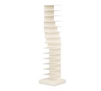 Tour de livre verticale pour la maison, le bureau, le salon, étagère de rangement simple, étroite et invisible, étagère de rangement pour chambre à coucher, blanc (35 x 143 cm)