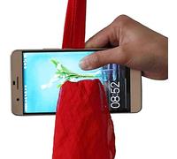 Tour de magie en soie - Écharpe en satin rouge - Accessoire illusion de gros plan - Jouet à bâillon de pénétration pour téléphone de 35 x 35 cm - Effet comique visuel - Fil de soie magique - Perfor