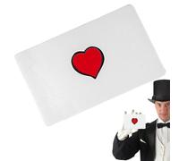 Tour de magie Flick The Heart, carte d'apparition Flick Finger The Heart - Illusions de rue romantiques en gros plan, accessoires de mentalisme - Tour de magie pour les spectacles de rue, Interaction