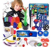 Tour de Magie, Jeux Enfant 6 7 8 9 Ans Garçons Filles Coffret Magie Enfant Cadeau 6 7 8 9 10 Ans Jouet Garcon 6-10 Ans 60+ Kit de Magie Jouet Fille 6 7 8 9 10 Ans Cadeau Garcon 6-9 Ans Anniversaire