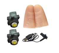 Tour De Magie Light Up Thumbs - Accessoire De Doigt Rechargeable Pour Les Performances Sur Scène, Conception D'illusion En Gros Plan, Lumière LED + Activation Facile, Construction En Plastique Durable