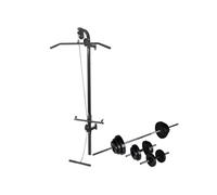 Tour de musculation murale - - 30,5 kg - Appareil complet - Accessoires inclus - Noir