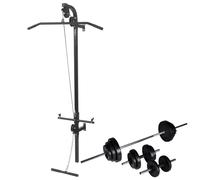 Tour de Musculation Murale avec Jeu d'Haltères et Poids 30,5 kg Fitness vidaXL