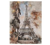 Tour de Paris - Puzzle en Bois Adulte 500 P - Challenge Puzzles - Adultes Et Enfants À Partir De 12 Ans 55×41cm