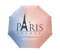 Tour De Paris Rose Bleu Parapluie Pliable Pliant à Ouverture Automatique Parapluies Pliant Coupe-Vent pour Voyager Plage Femmes Enfants Homme Fille