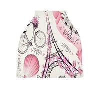 Tour De Paris Rose Housse de Canopée pour Poussette,Siège de Voiture pour Bébé Dais Siège Auto Couverture D'Allaitement Pare-Soleil Respirant Extensible pour Bébé