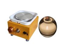 Tour de poterie électrique jaune pour l'enseignement