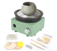 Tour de poterie électrique pour adultes et enfants - Table rotative électrique professionnelle pour la poterie à la maison avec réglage de la vitesse en continu et kit complet inclus (plaque tournante