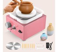 Tour de Potier, 2000RPM 30W Tour Potier Électrique avec Bassin en ABS Amovible et Plateau Tournant de 6.5/10cm Tour Potier Poterie Enfant et Adultes Outil de Bricolage pour Céramique