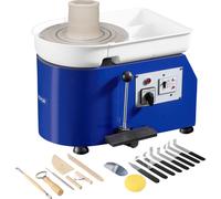 Tour de potier céramique roue machine 350 W, Tour de potier électrique machine 28 cm 300 tr/min Machine à tour de potier, avec pédale & tablier Machine à façonner, Convient aux débutants, aux passionn